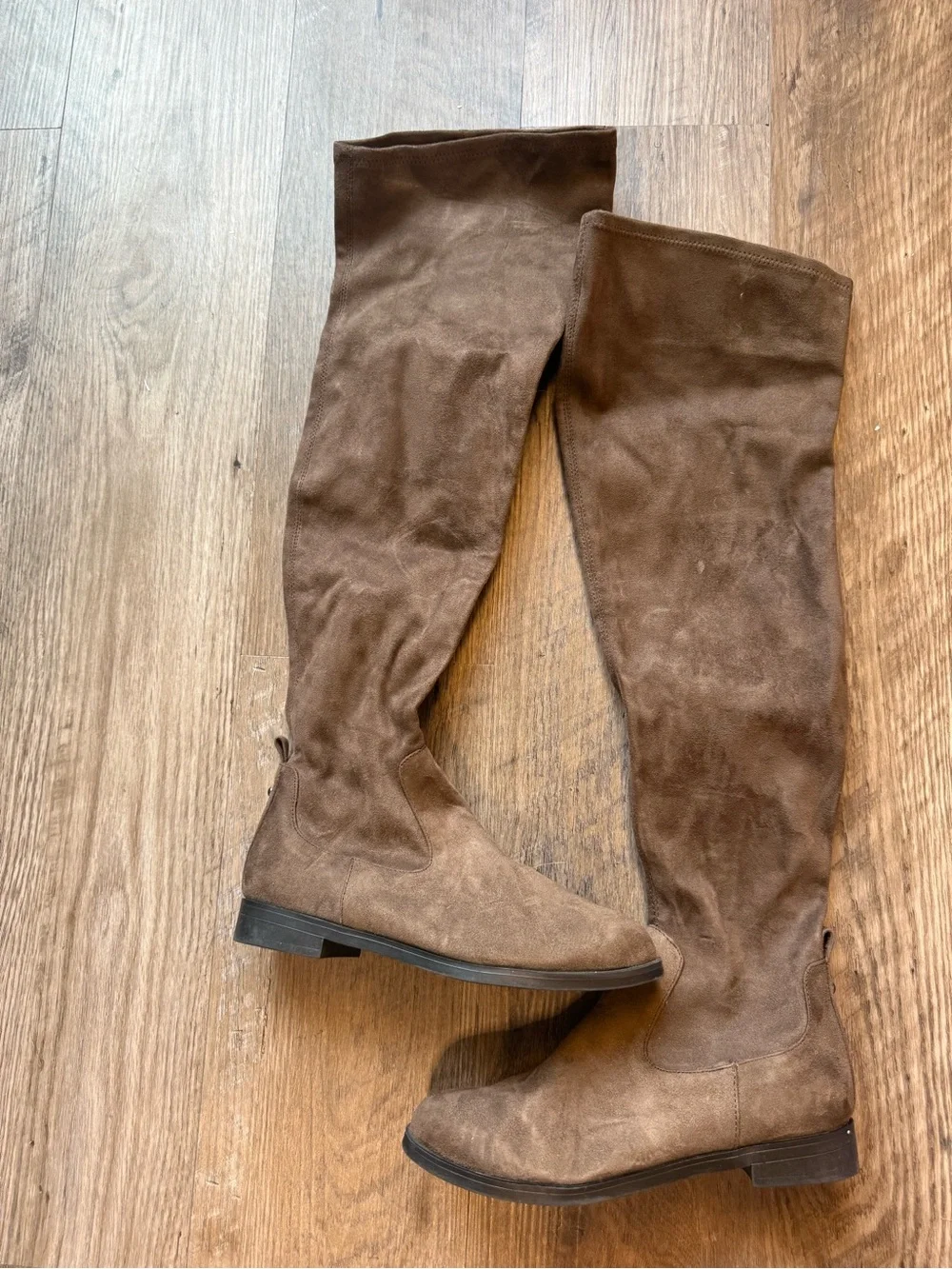 Kenneth Cole Reaction Brown Suede Over The Knee Stretch Boots Size 8.5